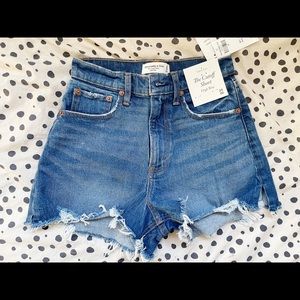 Abercrombie Curve Love High Rise Denim Cutoff Short